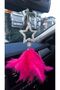Car Rearview Mirror Ornament Jewelled Mirror Ornament Star And Colorful Feather Collectible Bekaks - 4