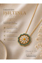 Daisy Figured Stone Embellished Stainless Steel Women's Necklace