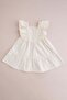 Embroidered Detailed Ruffled Girl's Dress - 6