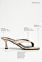 Ivy - Ecru Faux Leather Flip-Flop Heeled Slippers - 5