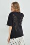 Transparent Butterfly Embroidered Oversize T-Shirt - 8