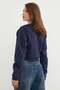 3 Thread Teddy Bear Embroidered Crop Sweatshirt - 8