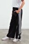 Girl's Tracksuit Pants with Side Stripes and Ribbons - 2