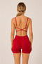 Women's High Waist Gathering Seamless Mini Shorts Leggings with Gathering Back - 5