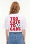 Too Cute to Care Printed Oversize T-Shirt - 4