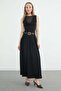 Belted Pleated Maxi Skirt - 5