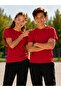 Plain Red Children's T-Shirt - 100% Cotton Unisex Model (One Size, It Is Recommended to Go up a Size)