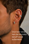 Men's Compressed Non-Hole Steel Hoop Earring Single - 3