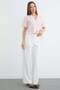 Bow-Tie Buttoned Crop Shirt - 4