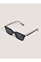 Unisex Rectangular Sunglasses Black Frame Smoked Glass Uv Protection Fraser C3