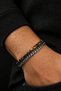 Men's Steel Bracelet with Tiger's Eye Natural Stone and Steel Mesh Detail, Magnetic Lock Bracelet - 2