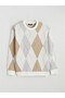 Esvab • Modern & Distinctive Zero Roba Collar Diamond Embroidered Men's Knitwear Sweater - 6