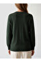 Nevavm Oval Collar Self-Patterned Women's Knitwear Cardigan with a Difference - 4