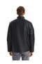 Nevavm Standard Fit Stand Collar Men's Leather Look Jacket with a Difference - 5