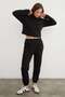 3 Thread Basic Hooded Jogger Set with Waist Stopper - 3