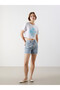 Original Oval Collar Printed Women's Crop Top - 2