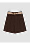 Nevavm Women's Regular Fit Belted Pleated Shorts with a Difference - 5