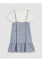 Two Mt Shop Quality Oval Collar Floral Patterned Girl's Dress - 4