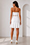 Women's White Scuba Fabric Flounce Mini Skirt Wrinkle-Resistant - 4