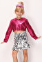 Silver Large Sequin Detailed Girls' Skirt - Altha - 2