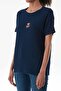 Teddy Bear Embroidered Wrinkle Fabric Oversize T-Shirt - 5