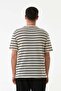 Striped Openwork Crew Neck Knitwear T-Shirt - 3