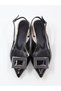 Gabbel 200 Black Patent Leather Heeled Women's Sandals - 8