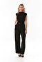 Stand Collar Blouse with Draped Shoulder and Sides - 2