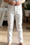 Boy's Gabardine Trousers with Buttons and Zipper, 5-9 Years, Ecru