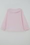 Girl's Shirt with Floral Embroidery on Collar and Buttons, Ages 4-9, Pink - 3
