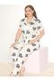 Boydan Buttoned Battal Short Sleeve Pajama Set B780-27