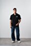 Men's Original Written Regular Fit Polo Collar T-Shirt Black - 7