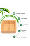 Bamboo 6-piece square cookie/goodie bowl set, 9x9 cm. depth: 1.8 cm. - 2