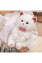 Plush Cat Backpack With Adjustable Straps White | Luxury-Inspired Realistic Faux Fur Kawaii Cat Backpack for Unisex, Cute Casual Bag - 3