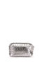 Trok Detailed Chain Strap Women's Crossbody Bag Romeo Silver Patent Leather