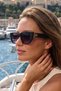 Women's uv400 cat eye matte black sunglasses wp25-26 c2m gradient lens - 6