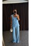Women's Square Collar Vest Pants Set