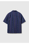 Men's navy blue 100% cotton all-over print regular fit shirt - 2