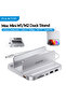 قاعدة توصيل عمودية لجهاز ماك ميني من PULWTOP، محول USB-C مع حاوية SSD، منافذ USB-C 3.2، USB-A 2.0، SD/TF، ومنفذ صوت