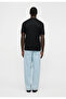 Men's Half Zipper Cotton Short Sleeve Black T-Shirt - 3