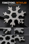 Patterned Screw - Multifunctional Snowflake, Soda Cap and Nut Opener Keychain - 3