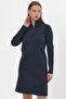 Vertical Collar Zippered Tunic Dress (B22-21501) - 2