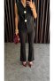 Women's Gold Buttoned Vest Pants Suit - 7