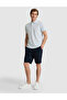 Light Blue Slim Fit 100% Cotton Buttoned Polo Collar Basic T-Shirt 50306448-Vr095 - 4
