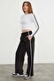 Wide Leg Sweatpants with Piped Side Pockets - 4