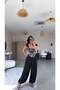 Black Silk Satin Shalwar