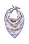 13934 Light Flower Patterned Lilac Bandana Scarf - 2