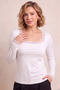 Lace Detailed Square Neck Blouse - 3