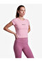 Slim Fit Crew Neck Short Sleeve Printed Crop Sports T-Shirt - 2