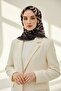 Zebra Print Black Silk Twill - 90X90 Powder Scarf for Hand Sewing - 3